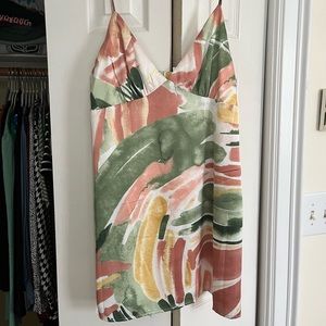 LA hearts deep V neck mini dress